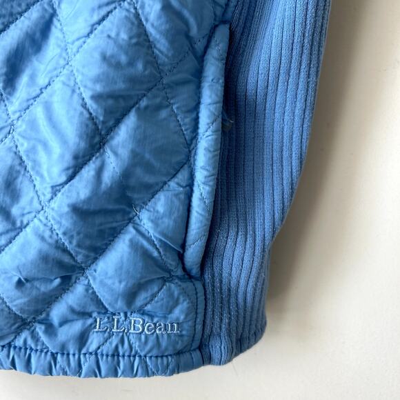 L.L. Bean Quilted Vest Size M Blue Fleece Lined Warm Winter Layering Outdoors - Picture 4 of 9